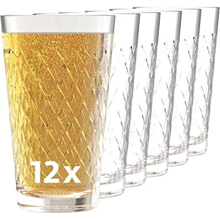 SAHM Gläser-Set Apfelweingläser 300ml 12 Stück, Sensorik Glas