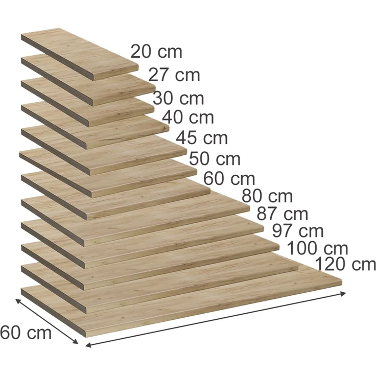 Küchenarbeitsplatte R-Line Goldkraft Eiche 40 cm Vicco – Bild 3