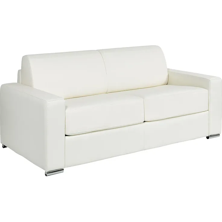 Vente-unique - CALITO Sofa Leder Weiß - B 223 cm94 cm x H 85 cm x L 216 cm – Bild 3