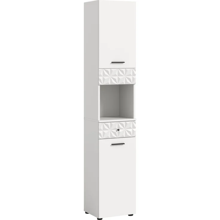 Xonox Prisma Hochschrank (B/H/T 35x187x34 cm) in weiß Nachbildung