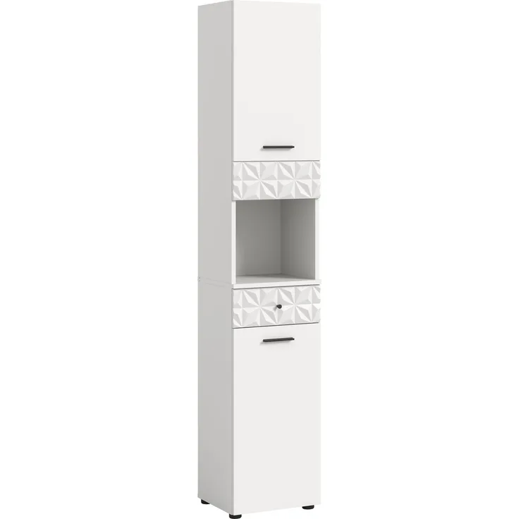 Xonox Prisma Hochschrank (B/H/T 35x187x34 cm) in weiß Nachbildung