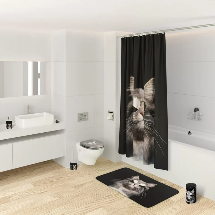 Sanilo Duschvorhang 180 x 200 cm, viele schöne Duschvorhänge zur Auswahl Breite 180 cm, 100% wasserdicht, Anti-Schimmel-Effekt, hochwertige Qualität – Bild 3