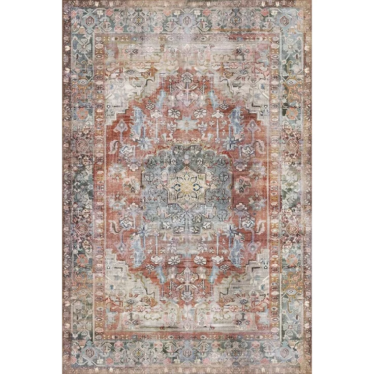 Bamyum Teppich Tolas Teppich mit Chenille-Druck, Waschbarer, Antibakteriell – Bild 1