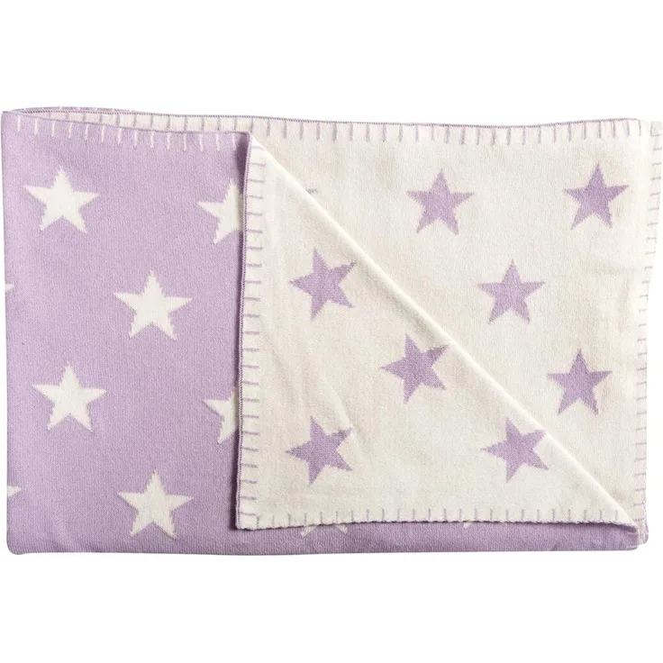 Schardt 'Big Star' Kuscheldecke lila/beige, 95x120 cm