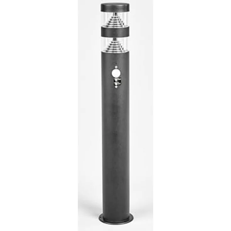 Lindby LED Außenleuchte Lanea mit Bewegungsmelder, spritzwassergeschützt, schwarz, Edelstahl, 1-flammig, Wegeleuchte – Bild 5