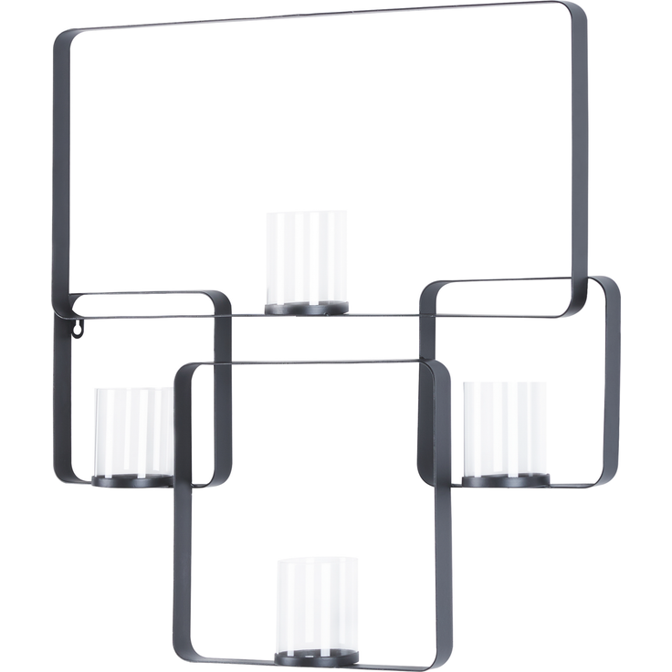 Wandkerzenhalter PALAWAN Metall 65 cm Schwarz – Bild 4