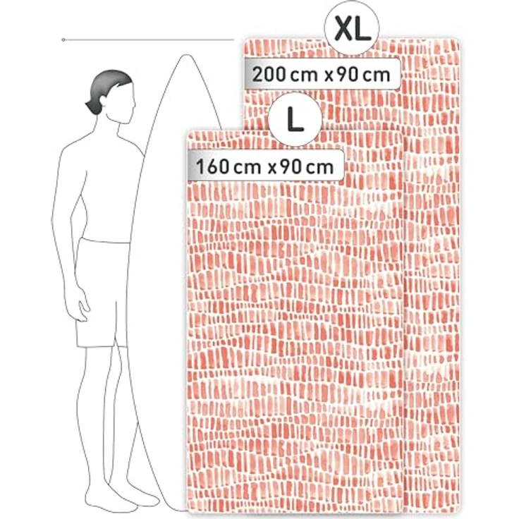 Fit-Flip Strandtuch XXL Dunes, Mikrofaser, leicht und schnelltrocknend, 100% recyceltes Handtuch 200x90cm – Bild 4