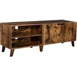 VASAGLE TV-Schrank, Fernsehtisch mit 2 Türen, TV-Regal für Fernseher bis zu 60 Zoll, Fernsehschrank mit verstellbaren Ablagen, für Wohnzimmer, Esszimm [LTV027X01]