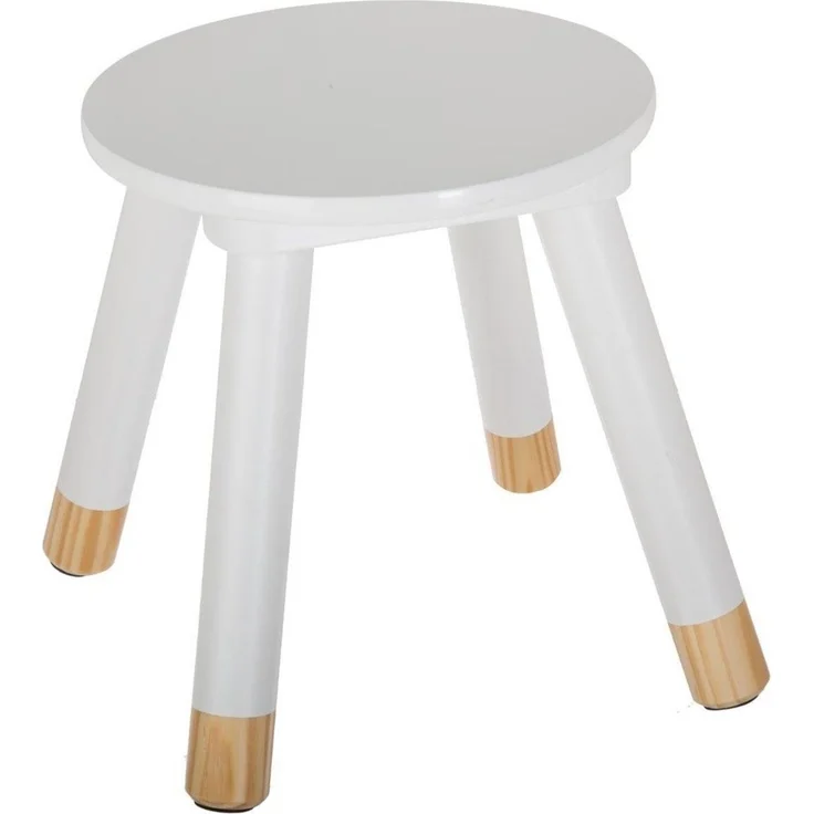 Atmosphera Hocker für ein Kind - vierbeiniger Hocker, Höhe: 26 cm, Ø 24 cm weiß – Bild 5