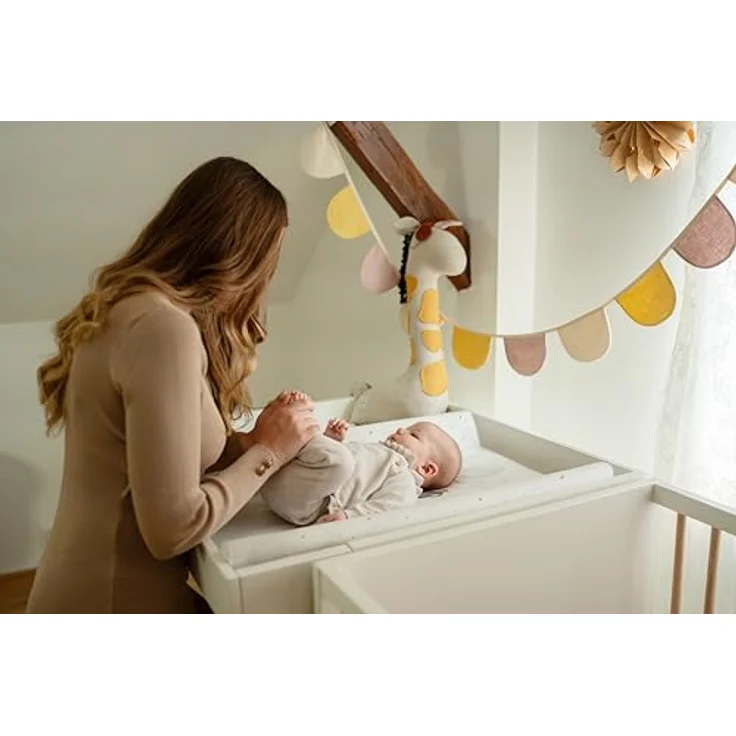 CEBA BABY Weiche Wickelauflage 50x70 cm – Profilierte Wickelmatte für feste Unterlagen Basic, OEKO-TEX® Standard 100 (Rainbow Home) – Bild 5