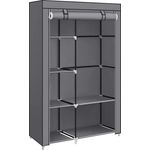 Songmics 'RYG085G02' Stoffschrank mit 6 Ablagen, grau, 45 x 105 x 168 cm