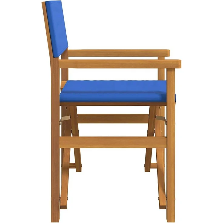 vidaXL Regiestuhl Klappbar Blau Massivholz Teak 4008509 – Bild 3