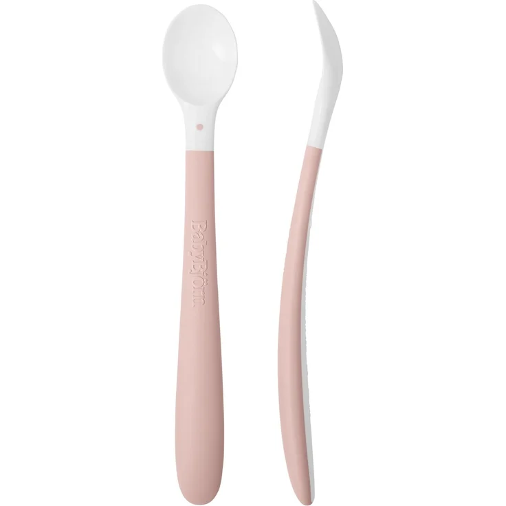 BabyBjörn Fütterlöffel, 2er-Pack, Blassrosa