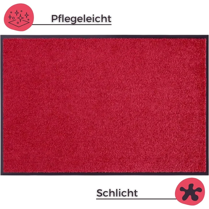 Waschbare Fußmatte Wash & Clean - bordeaux - 120x180x0,7cm – Bild 3