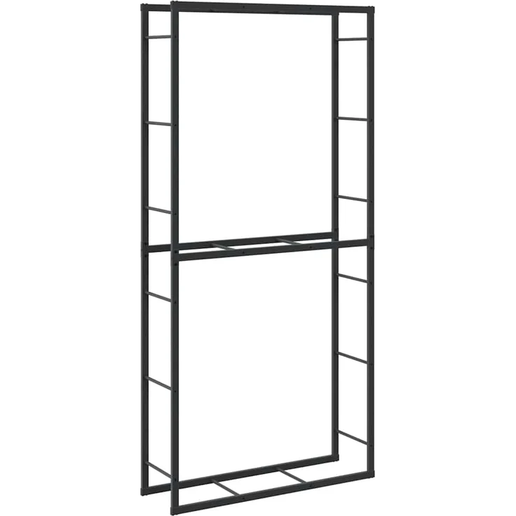 vidaXL Brennholzregal Schwarz 100x30x209 cm Stahl 4018469 – Bild 6