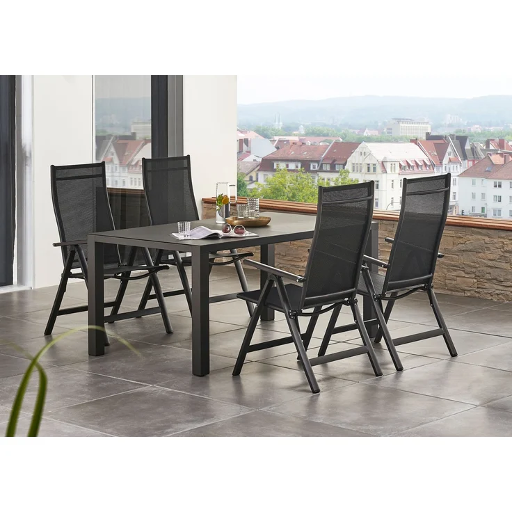 Sun Garden 'London' Klappsessel, Aluminium anthrazit / schwarz – Bild 2