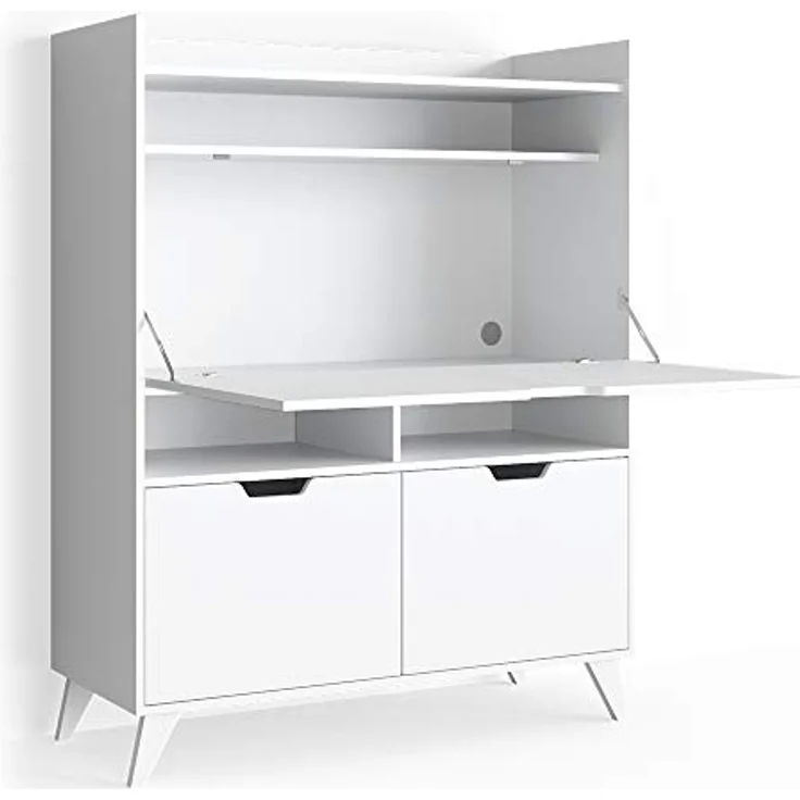 Sekretär Schreibtisch Berdi Weiß 110 x 45 cm Vicco – Bild 2