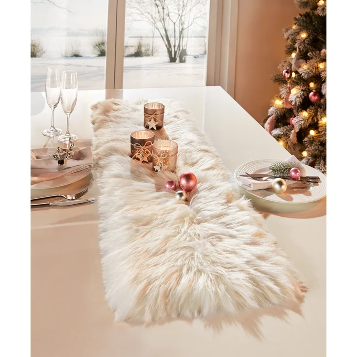 Tischläufer Felloptik Tischdecke Tischtuch Tischband Esstisch Tisch Deko – Bild 2