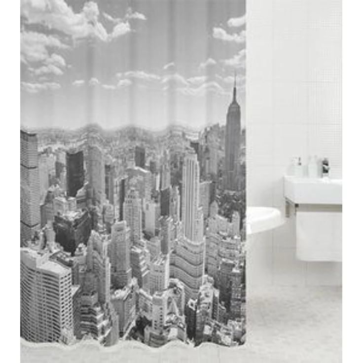 Sanilo Duschvorhang Skyline New York 180x200 cm, 100% wasserdicht, Anti-Schimmel-Effekt, hochwertige Qualität – Bild 6