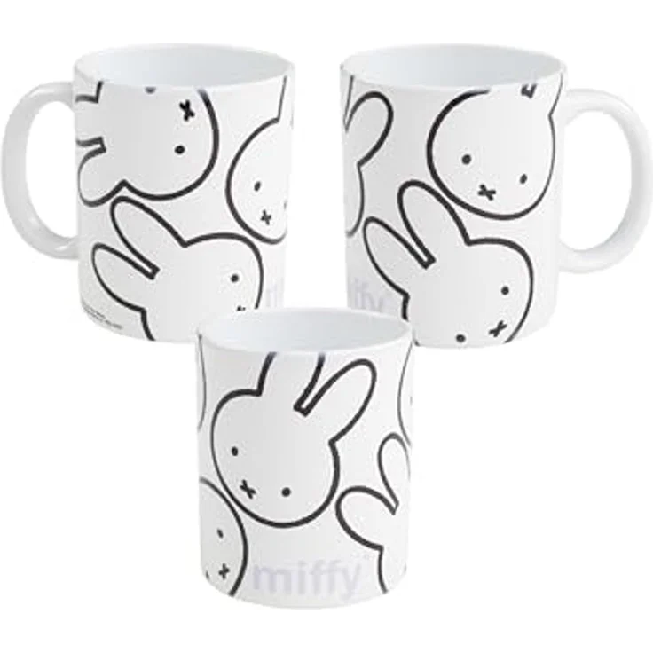 United Labels® Tasse Miffy Tasse Hase Allover Kaffeetasse Becher Kaffeebecher 320 ml, Keramik – Bild 1