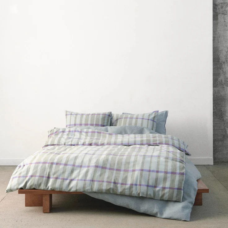 Marc O'Polo Bettwäsche Thori Forest Green Flanell 200 x 200 + 2x 80 x 80 cm – Bild 5