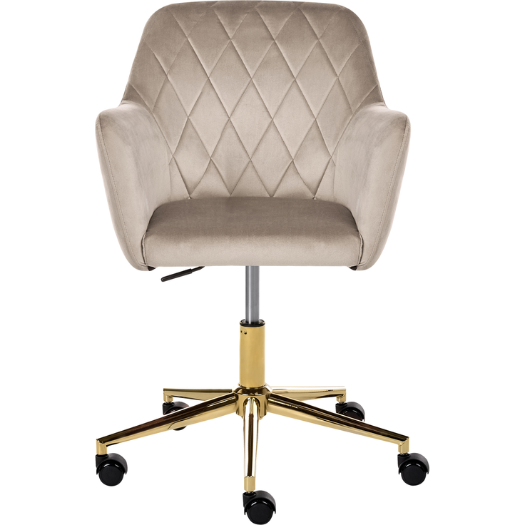 Schreibtischstuhl LELORIA Samtstoff Taupe – Bild 5