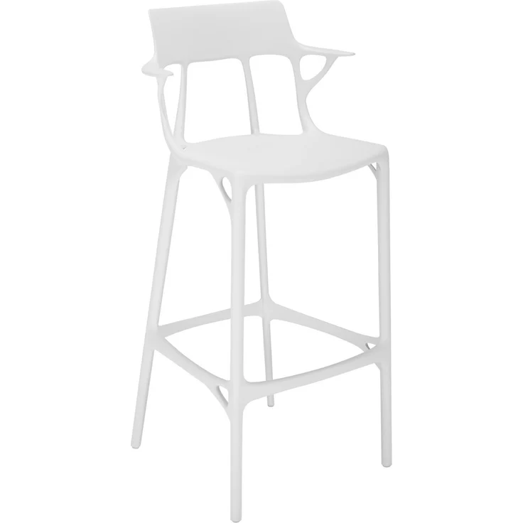 Kartell A.I. Stool Recycled, Hocker, Weiß, Höhe 75 cm – Bild 1