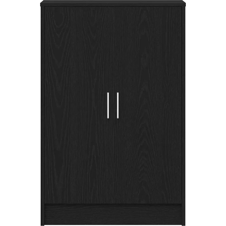 vidaXL Schuhschrank Schwarz Eichen-Optik 60x35x92 cm Holzwerkstoff 862074 – Bild 5