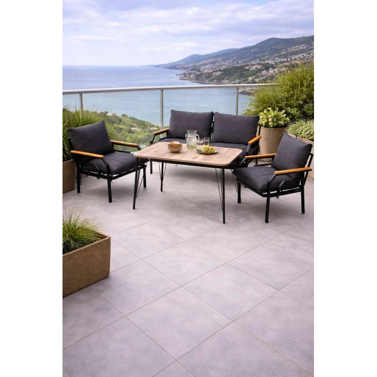 Skye Decor 'Kutay - Anthracite' Garten-Lounge-Set, Anthrazit, 120 x 70 x 61 cm – Bild 2