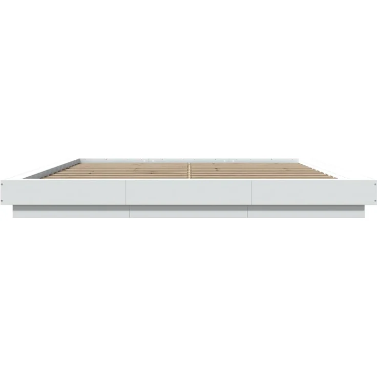 vidaXL Bettgestell Weiß 180x200 cm Holzwerkstoff 3281168 – Bild 4