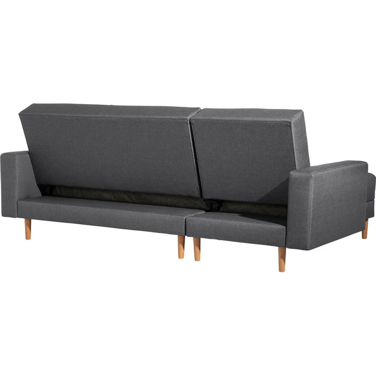 Funktionssofa mit Hocker Kattie Flachgewebe graphit – Bild 9