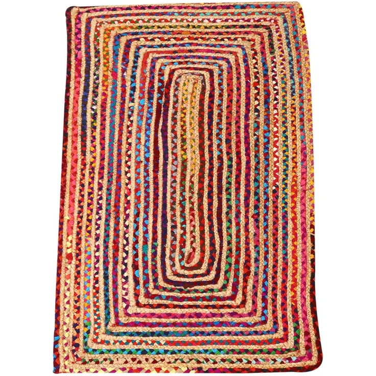Jute Teppich Esha bunt 80x120 cm – Bild 1