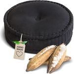 livasia Meditationskissen Zafukissen groß (Basic) vegan und handgefertigt, 46x14cm, Kapok