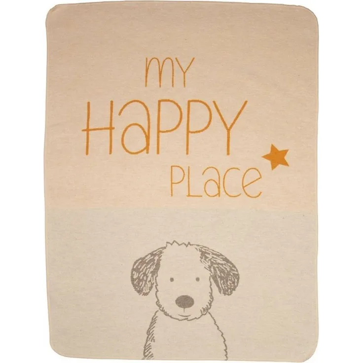 DAVID FUSSENEGGER Tierdecke Hundedecke 'my happy place' 70 x 90 cm