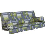 ANGERER Freizeitmöbel GmbH Polsterauflage Hollywoodschaukel Polsterauflage Trend Bambus grau gemustert 180 cm, (1 Stück, 1 Auflage, 1 Lehnenkissen, 2 Nackenrollen, 1 Unterlage), Passend für eine Sitzbreite von ca. 180 cm