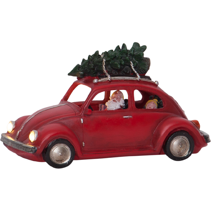EGLO LED Weihnachtsdeko Merryville, Auto mit Weihnachtsmann, Vintage Weihnachtsdekoration für Kinder, Fensterdeko mit Timer und batteriebetriebener Beleuchtung, warmweiß – Bild 2