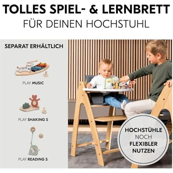 Hauck Arketa Play Tray White Spielbrett Motorikspielzeug – Bild 2