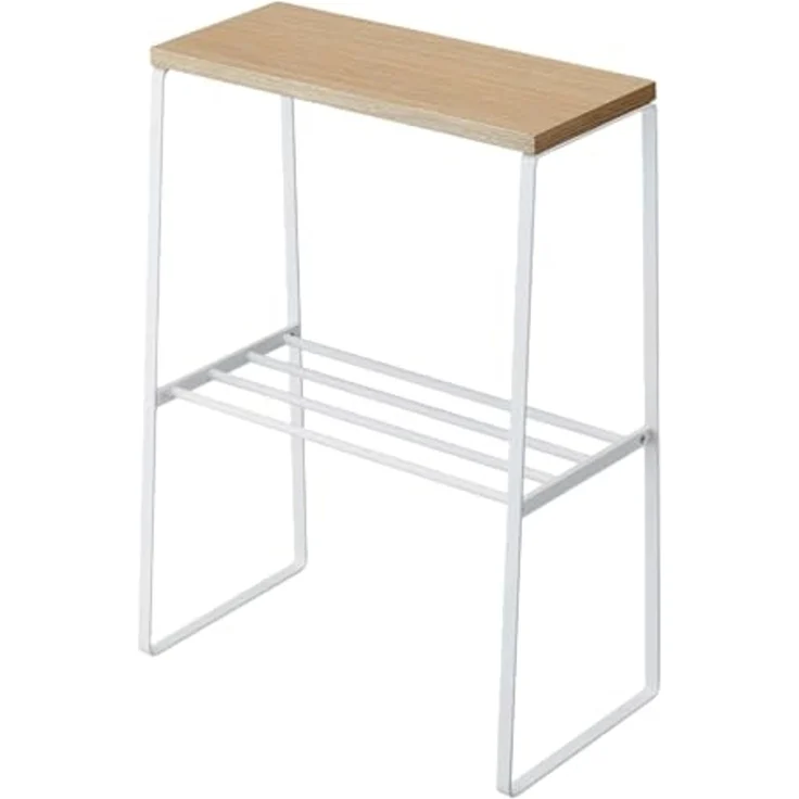 Yamazaki Beistelltisch "Tosca" Ablagetisch 42 x 57 x 22 cm, Sofatisch, kleines Regal, Konsolentisch, freistehend, mit Ablage – Bild 1
