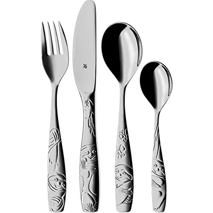 Kinderbesteck Set 4-teilig Faultier WMF Kinderbesteck, Spülmaschinengeeignet – Bild 2