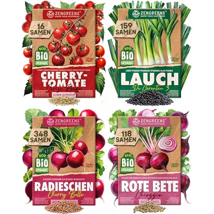 ZenGreens® - Bio Gemüsesamen im 25er Set - 25 Gemüse Samen für den einfachen Anbau im Garten, Balkon oder Hochbeet - Pflanzensamen - Saatgut – Bild 15