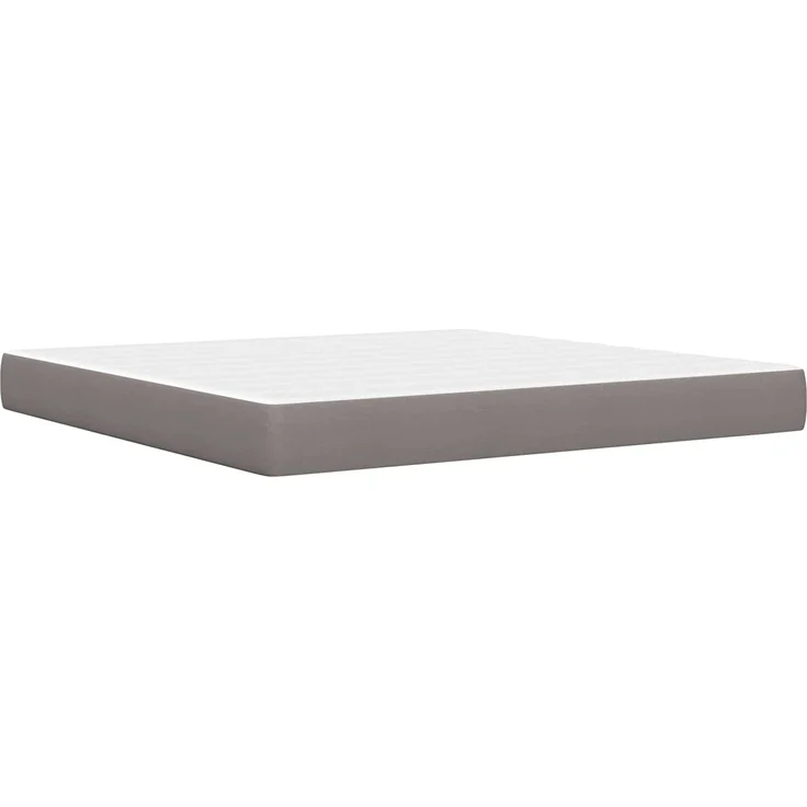 vidaXL Bettgestell mit Matratze Taupe 200 x 200 cm Polyester 3414757 – Bild 5