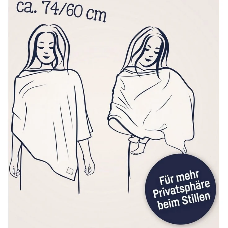 Julius Zöllner Stillkissen uni sand Stilltuch Jersey 74x60, 1-tlg, Stillkissen Stillhilfe – Bild 4