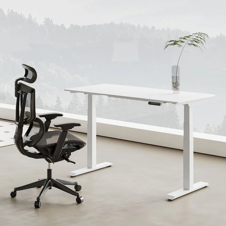 FLEXISPOT Schreibtisch Elektrisch höhenverstellbares Tischgestell E6 (2 Motore, 3-Fach-Teleskop, 3 Säulen, 4 Speicherplätze), Kollisionschutz Funktion, USB Ladeanschluss, MAX Load: 160KG – Bild 2