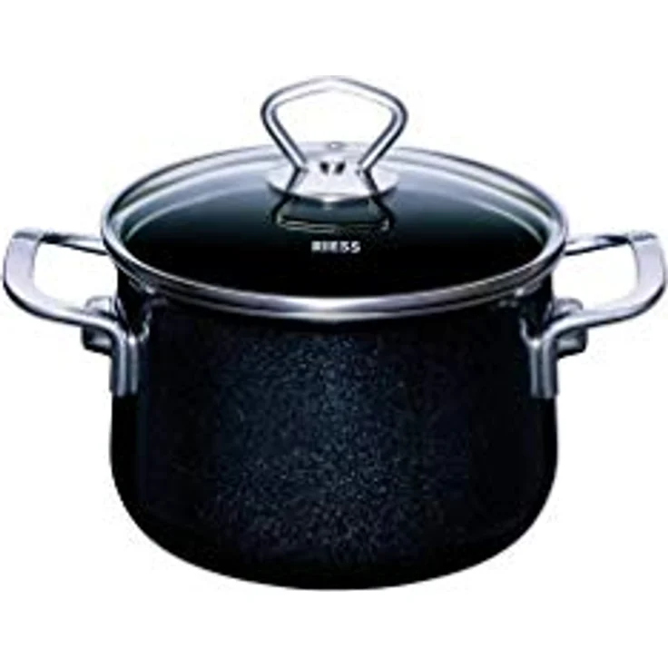 RIESS Topfset Black Magic 5 teilig schwarz Emaille – Bild 7