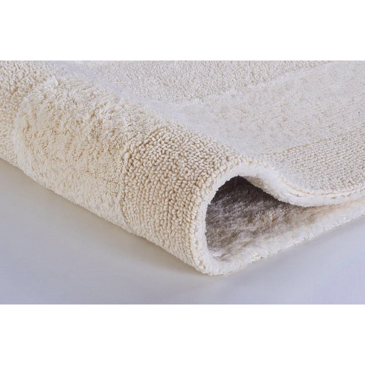 Kleine Wolke Badematte Havanna, Höhe 16 mm, fußbodenheizungsgeeignet, Baumwolle, rechteckig, Badteppich, Uni Farben, Hoch-Tief Effekt, mit Bordüre – Bild 3