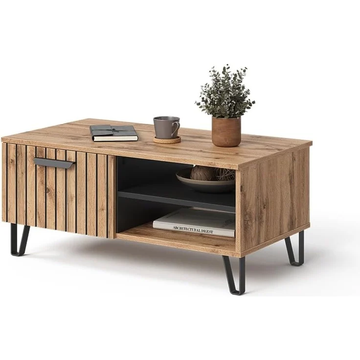 Couchtisch Amber Eiche Wotan 90 x 50 cm Vicco – Bild 6