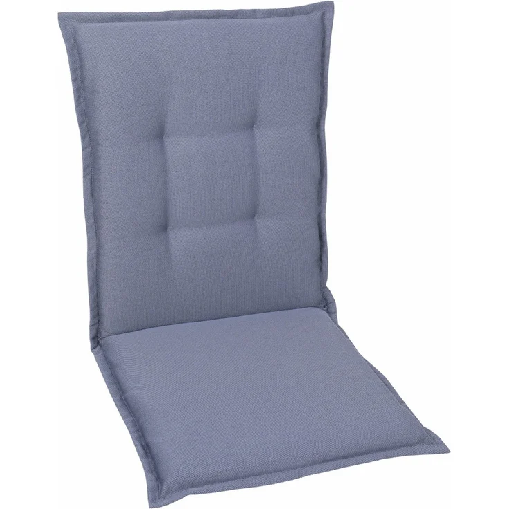 GO-DE Gartenstuhlauflagen mittellehner 108 x 50 x 7 cm blau – Bild 1