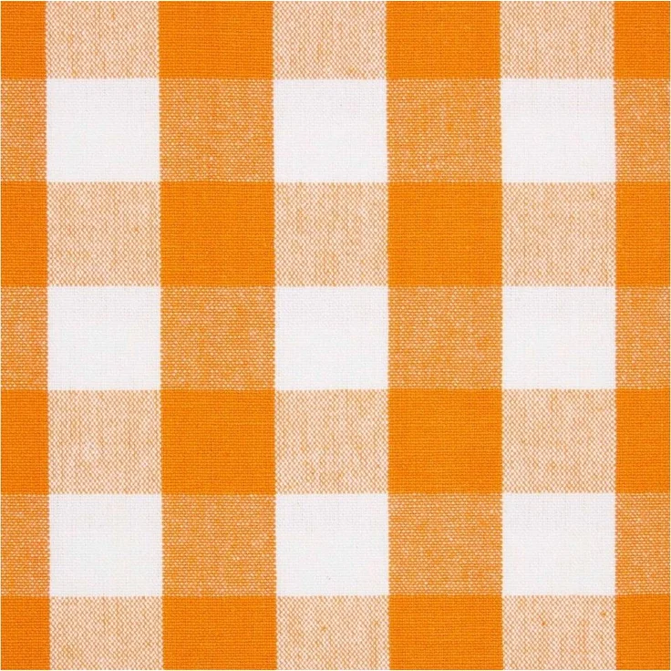 Homescapes Gardine Orange karierter Ösenvorhang im 2er Pack, B 137 cm x L 117 cm – Bild 3