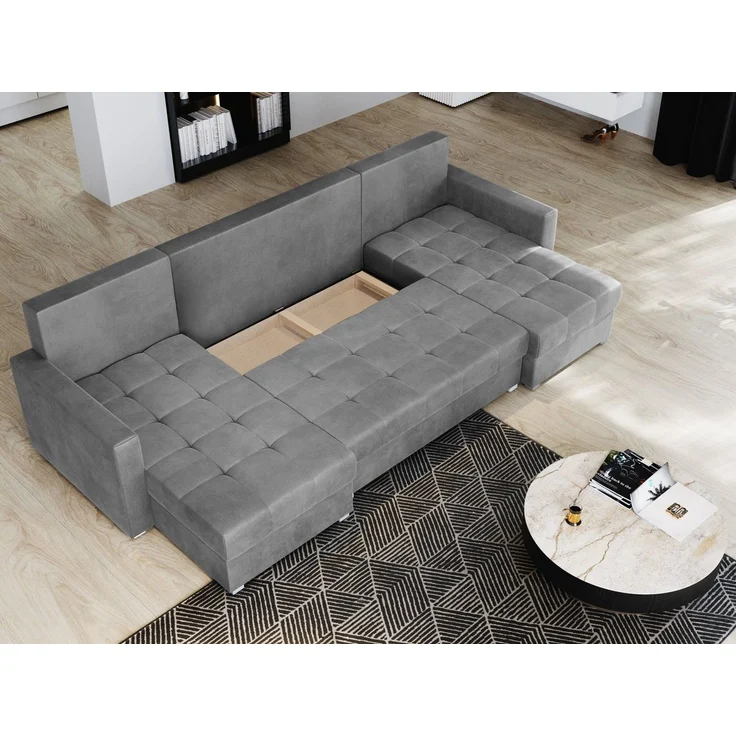 Masseno Ecksofa NAKO mit Schlaffunktion U-Form, Sofa mit Bettkasten – Bild 3