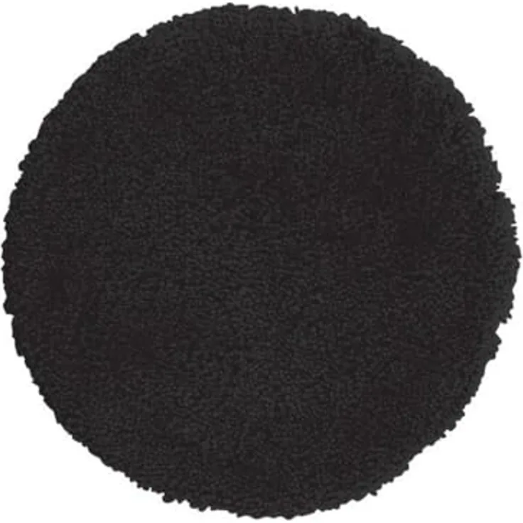spirella Badteppich Rund Badematte Teppich Highland Schwarz 110x110 cm
